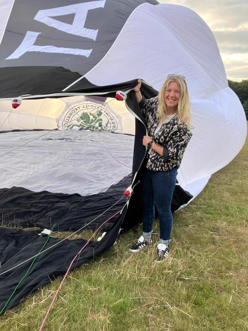 Taittinger Hot Air Balloon at The Speech House Champagne picnic with House of Taittinger & London Essence.
