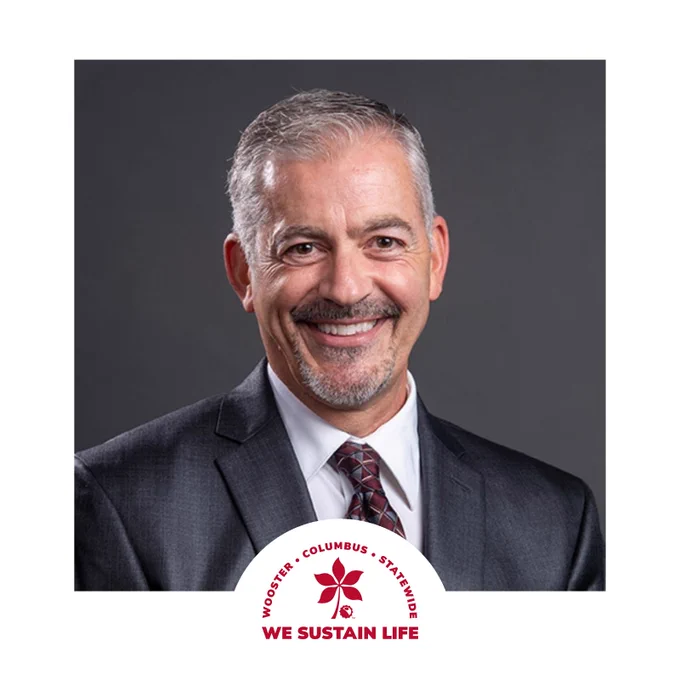 Headshot of Jim Ippolito in a white frame with a logo reading, "Wooster, Columbus, Statewide. We Sustain Life."