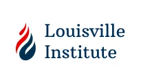 Louisville Institute Logo - red and blue symbolic torch