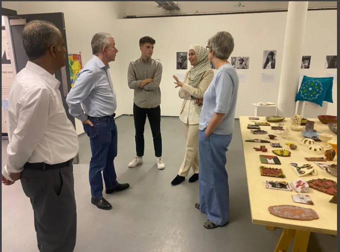 Image shows vibrant handmade artworks created by New Scots women through clay, 3D printing, and storytelling workshops led by Project Ability’s artist Céline. The exhibition celebrates healing, empowerment, and community connection.

