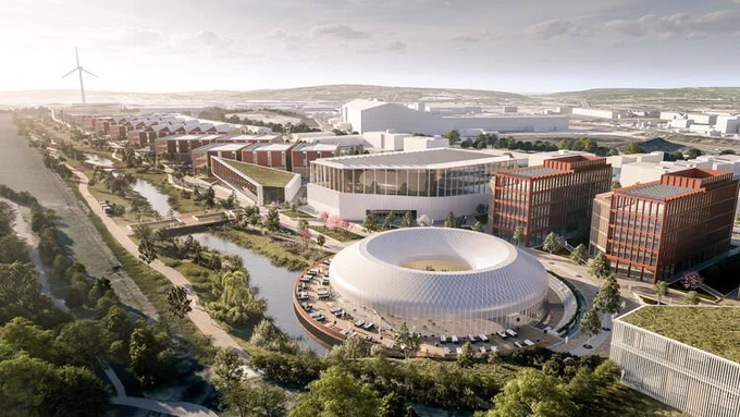 An artist's impress of the University's innovative Runway park development 