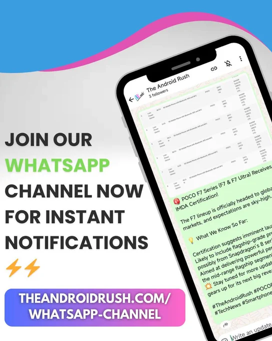 Join The Android Rush on WhatsApp – Stay updated with Android news, tech updates, and exclusive content. No spam, just clean and reliable tech info, delivered straight to your phone.