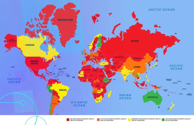 Heat map showing National Adaptation Policies