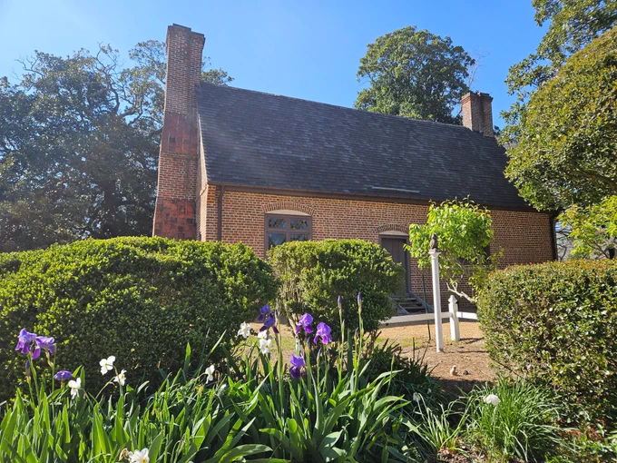The Thoroughgood House, a historic brick home. 