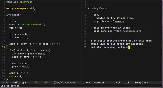https://github.com/codingtheself/Emacs-Config