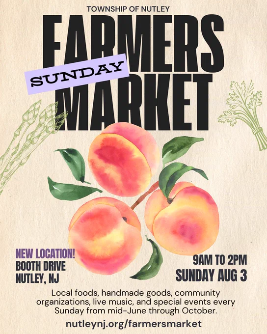 Peaches | Township of Nutley Farmers Market, Booth Drive, Nutley, NJ | Sundays 9am-2pm from mid-June through October