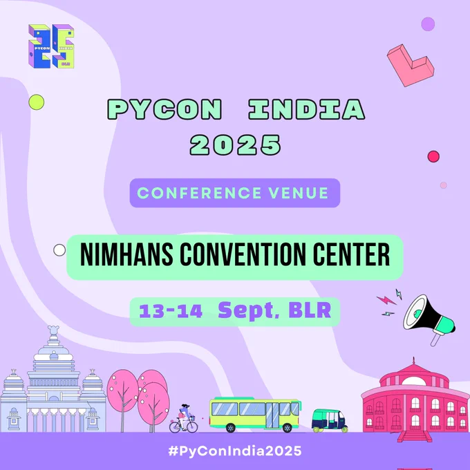Conference Venue Announcement for PyCon India 2025 - Nimhans Convention Centre 