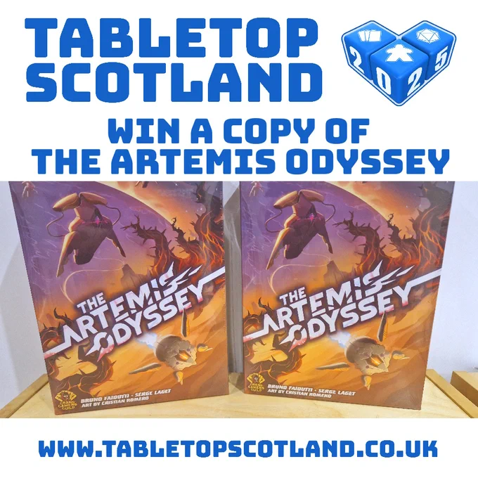 Image shows two copies of The Artemis Odyssey by Grand Gamers Guild, designed by our guest Bruno Faidutti