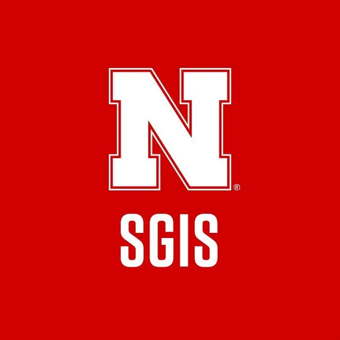 N SGIS Instagram logo: white lettering on red background