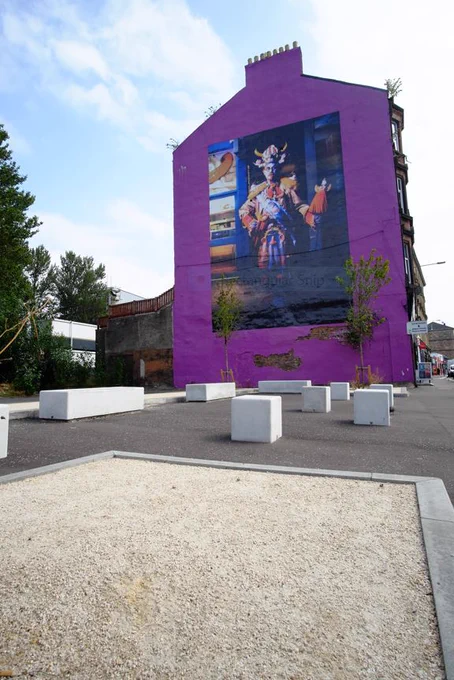 The Billy Connolly mural on Gallowgate, part of the Glasgow City Centre Mural Trail.