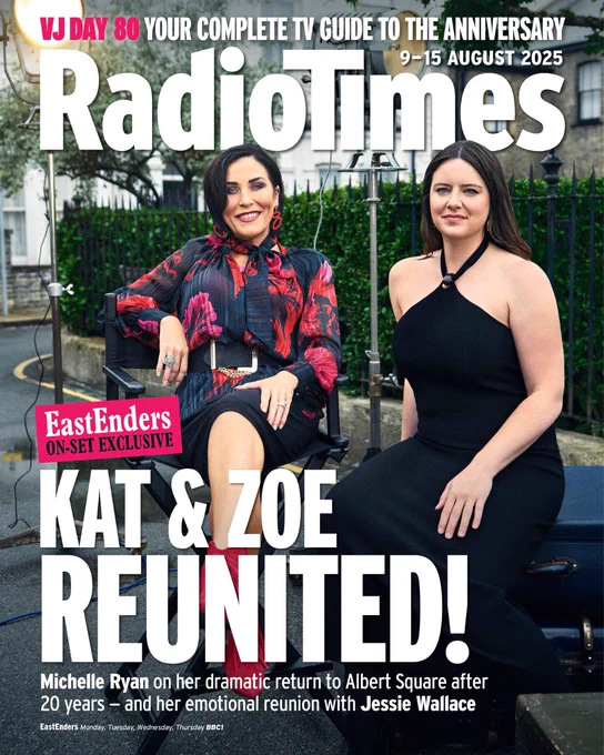 Radio Times cover featuring Michelle Ryan and Jessie Wallace in character as Kat and Zoe Slater for EastEnders.