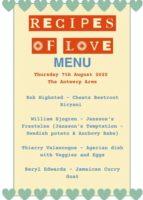 The menu