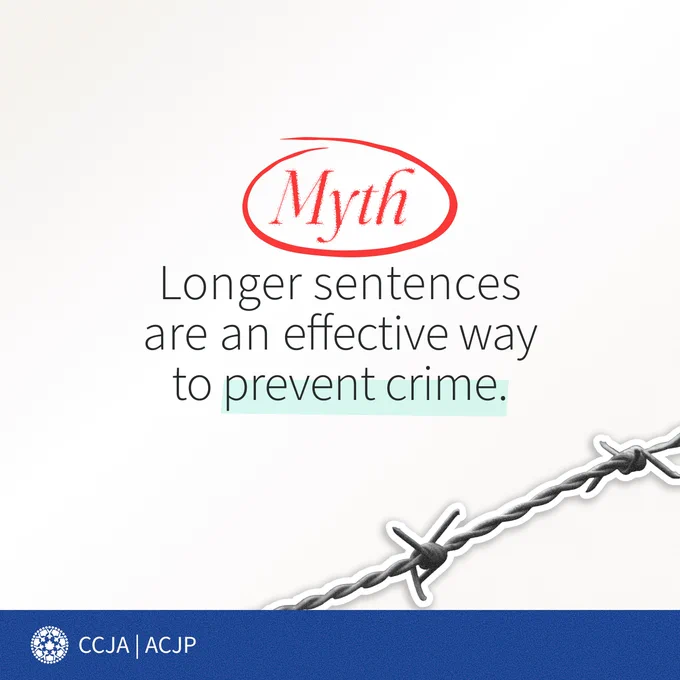Myth: Longer sentences are an effective way to prevent crime. 
