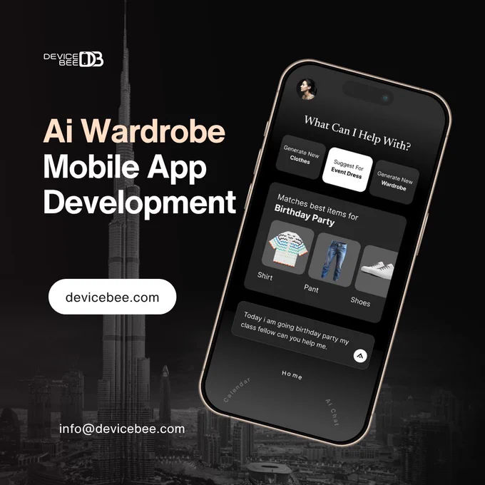 Ask Your AI Fashion Assistant: What Should I Wear Today?
Struggling with your outfit? Let AI decide for you!

Just ask your AI Fashion Assistant, and it will:
✨ Suggest outfits from your wardrobe
✨ Recommend trending looks based on body type, occasion & weather
✨ Link you to buy missing items instantly

Whether it's a date night, a beach trip, or an interview—your stylist is ready 24/7. 💼🌴❤️

Powered by DeviceBee – AI App Development Company Dubai
We help fashion brands, influencers, and retailers build their own AI-powered style platforms.

👉 DM us now to create your own AI wardrobe or shopping assistant.
🚀 Partner with the #1 app development company in the UAE. 
📧 Email: info@devicebee.com
 🌐 Visit: www.devicebee.com

#AskYourFashionAssistant #AIWardrobeApp #FashionAI #WhatToWearToday #DeviceBeeAI #AIAppDevelopmentDubai #BestAppDevelopmentCompanyDubai #FashionTech #AIFashionAssistant