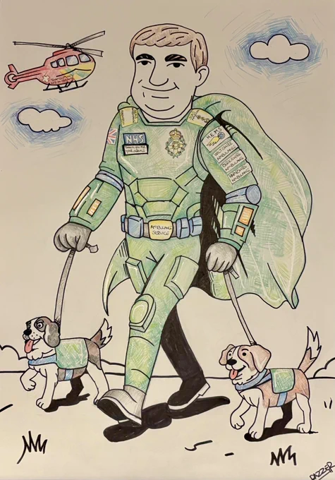 A poster of Ian Teague to celebrate his 38 Years of Service. 
