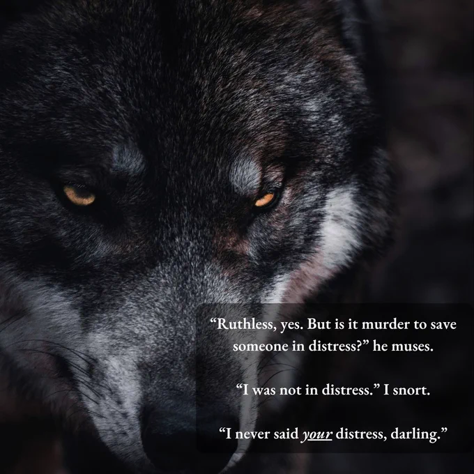 A wolf with glowing eyes is growling.