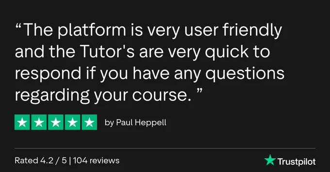 A positive review of five stars from an IoSCM learner provided via Trustpilot