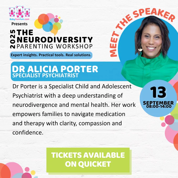 Expert insights. Practical tools. Real solutions.💙  With decades of experience, Dr Alicia Porter brings calm, clarity and care to some of parenting’s toughest decisions. Dr Porter will explore the realities of medication and therapy for neurodivergent children, helping caregivers feel informed and empowered and not judged. This is the insight you've been looking for!