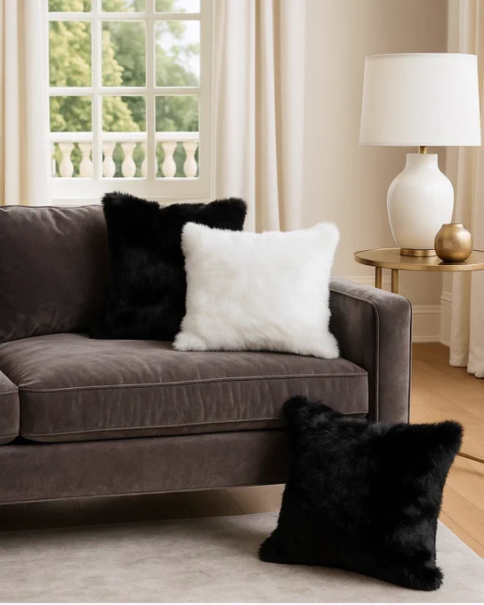 fur pillows