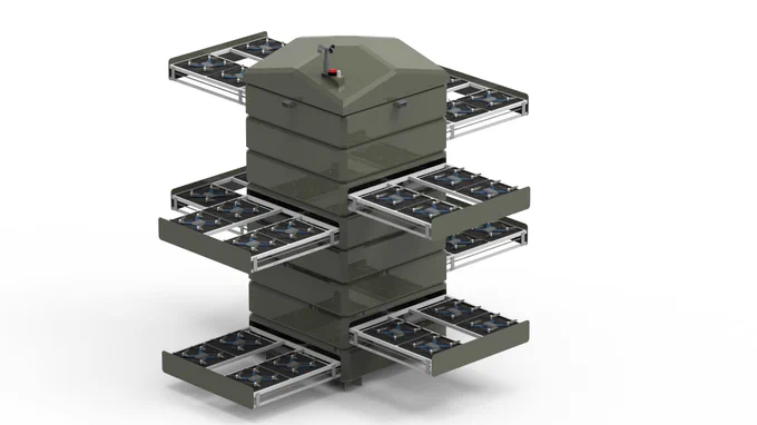 HEISHA DDT(drone defense tower) for FPV and normal drones. It can realize drone swarm control and full autonomous operation. 