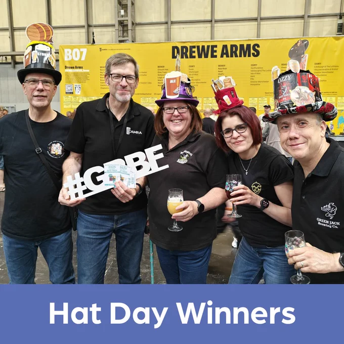 Four people with funny hats