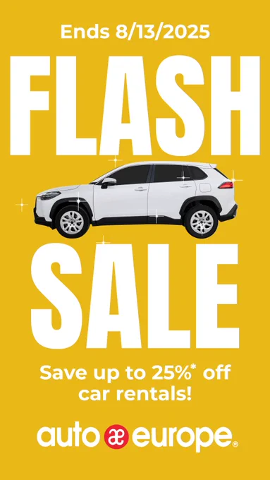Flash Sale on Car Rentals - Up to 25%* off