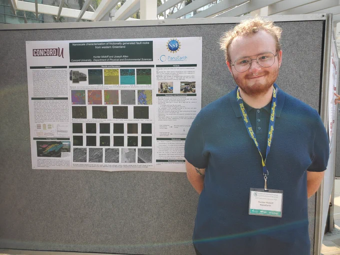 Hunter Midkiff presenting his research 