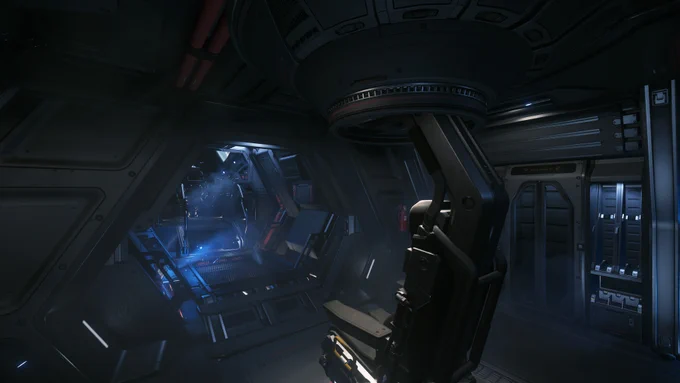 Inside an Anvil Terrapin whose systems had been disabled by distortion damage, boarded, and then recovered for local security forces.