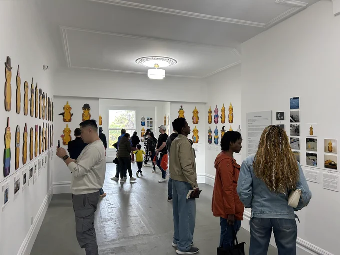 People looking at artwork in the fnnch museum