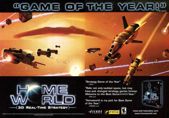 Magazine ad for Homeworld.