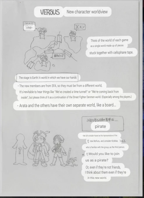 It seems that the third character hadn't been decided yet