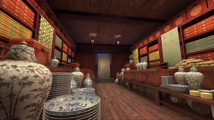 The Nanjing Museum's VR exhibition Mapping the World: The Kunyu Wanguo Quantu (Complete Map of All the Countries of the World) of Ming China recreates the texture and detail of artifacts. [Photo/Nanjing Museum official WeChat account]