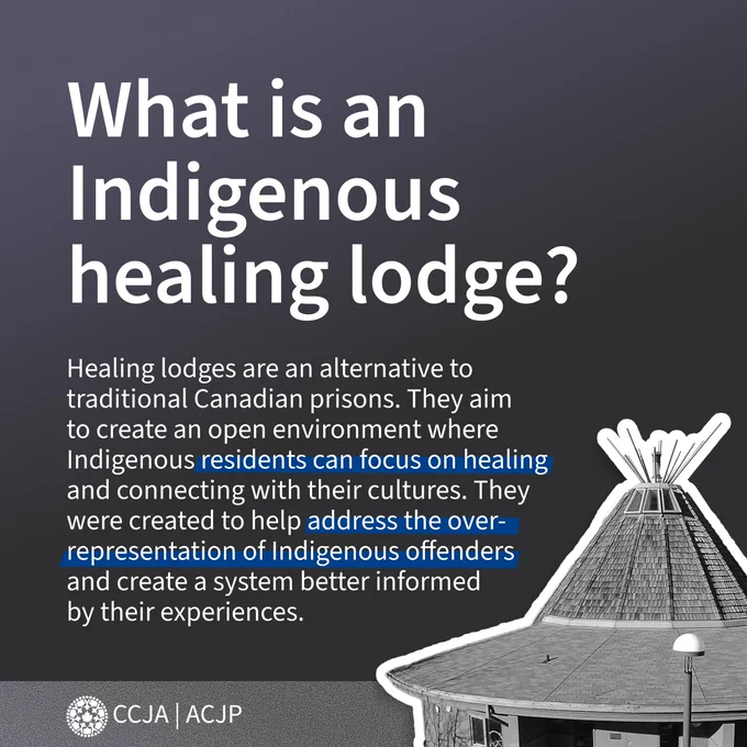 What is an Indigenous  healing lodge? Healing lodges are an alternative to traditional Canadian prisons. They aim  to create an open environment where Indigenous residents can focus on healing and connecting with their cultures. They were created to help address the over-representation of Indigenous offenders  and create a system better informed  by their experiences.