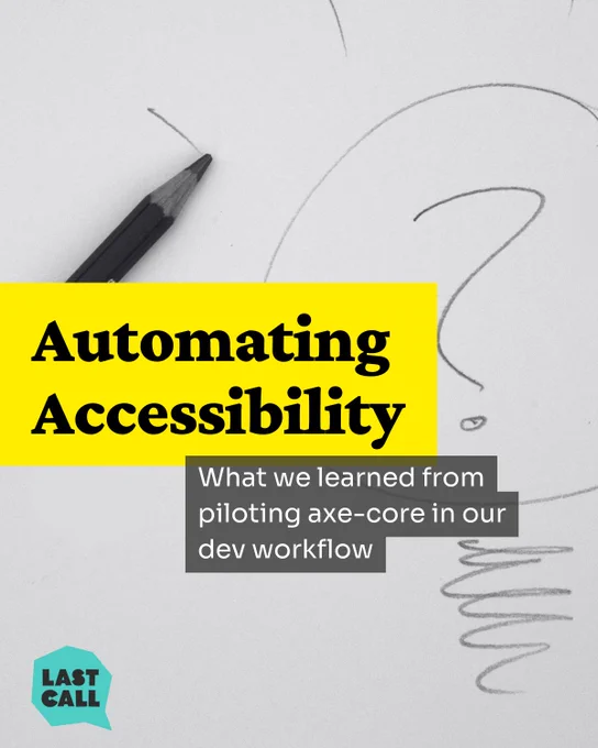 promotional graphic for automating accessibility blog. 