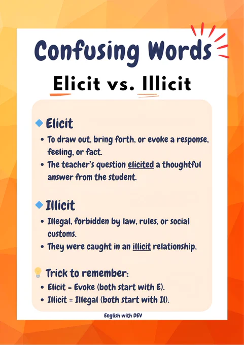 Elicit vs Illicit