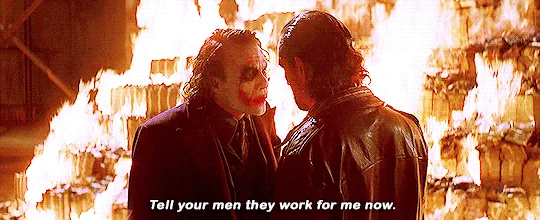 the joker saying "tell your men they work for me now"