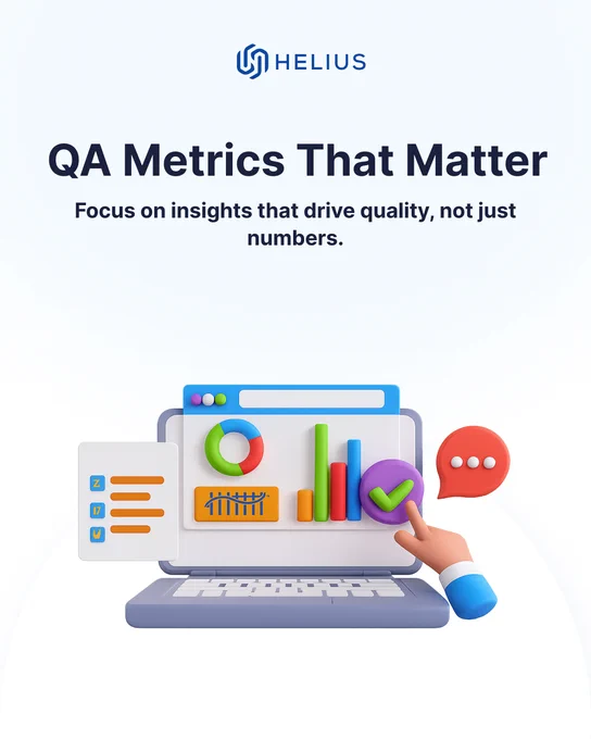 𝐍𝐨𝐭 𝐚𝐥𝐥 𝐐𝐀 𝐦𝐞𝐭𝐫𝐢𝐜𝐬 𝐦𝐚𝐭𝐭𝐞𝐫. 📊

The real impact comes from tracking what improves outcomes - coverage, defect trends, automation ROI, & customer satisfaction. 

Which #QA metric would your team never compromise on?

#DevOps #Testing #HeliusWork