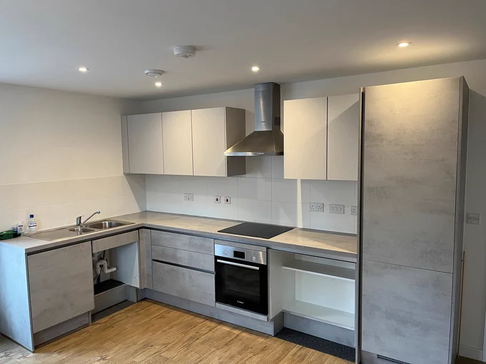 A kitchen with some basic modifications to help wheelchair users