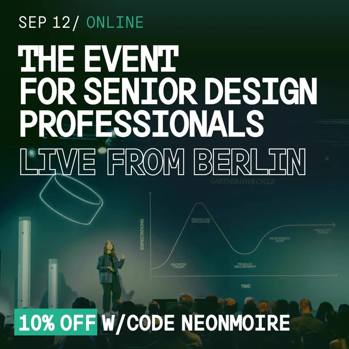 promotional image for Hatch Conference with text: the event for senior design professionals - live from Berlin. Background image is a woman on the Hatch stage taken from the back of the room.