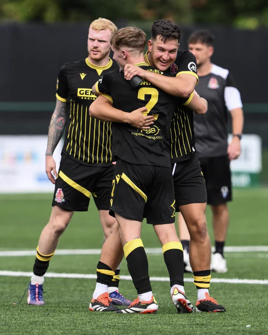 Briton Ferry celebrate against TNS.