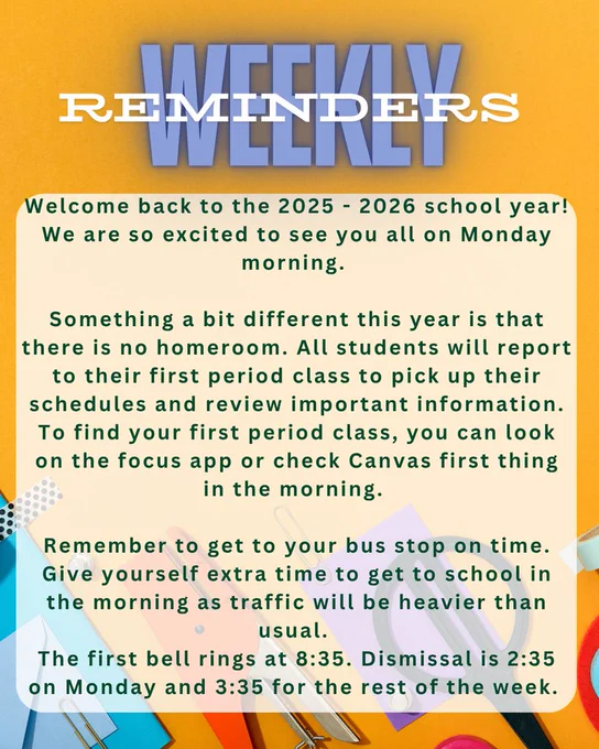 weekly reminders