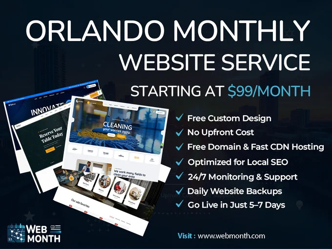 Orlando Monthly Website Service