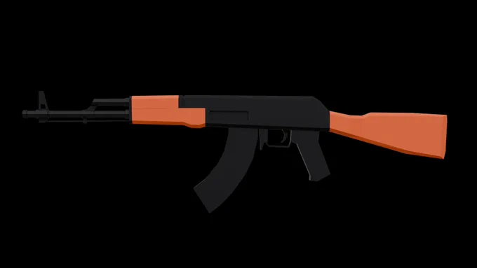 This is a rendered image of an AK47 from a 3D game prop pack.