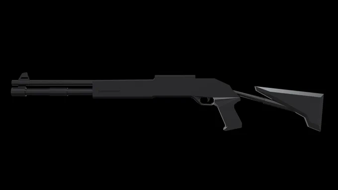This is a 3D weapon pack model of a Shotgun.