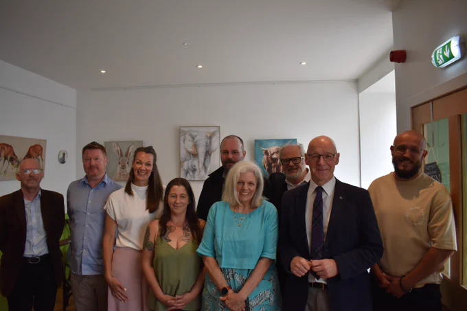 First Minister John Swinney visits Rascals Cafe in Perth.
