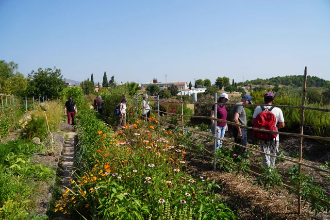 Técnicos de la CHJ y del proyecto Spongeworks visitaron la Huerta-Jardín del Boticario de Macastre.