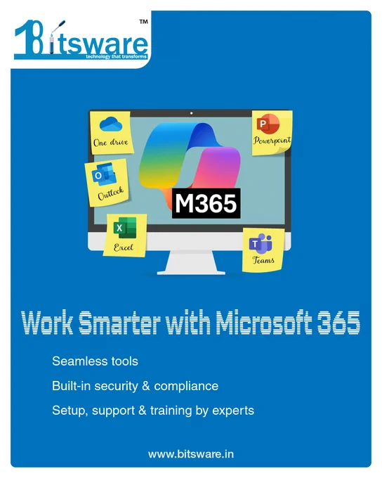 "Visual collage of Microsoft 365 tools including Word, Excel, PowerPoint, Teams, and OneDrive, with sleek icons connected by dynamic lines, representing collaboration, productivity, and cloud integration