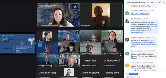 Planetary Health Alliance

Climate Action

EcoServeDev

Innovation Ambassador

Government of India

Global Collaboration

Sustainability

Environmental Protection

Climate Change

Community Call

Dr. Priyansha Mohanty

Chantal Riggs

Technology for Climate

Environmental Policy

International Cooperation