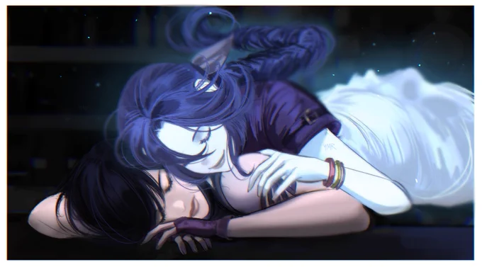 Tifa fell asleep after a hard work shift and was visited by Aeriths ghost